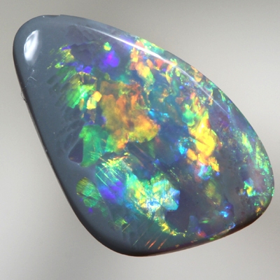 SOLID BLACK OPAL Bright Flame pattern